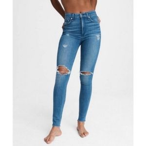 Rag & Bone Nina High Rise Ankle Skinny Jeans in Aviation Way Size 25